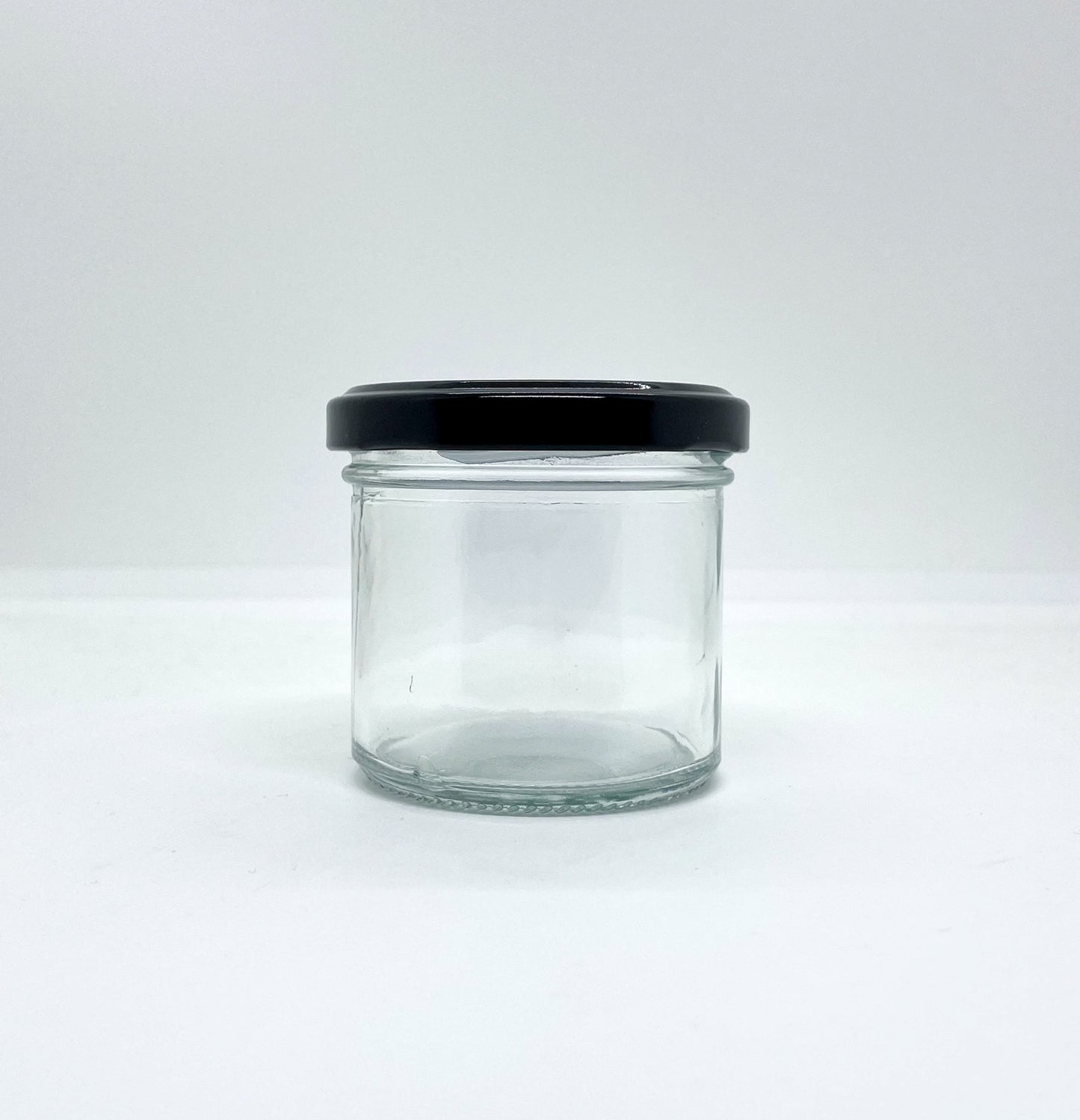 110mL. Clear Round Straight Cut Glass Jar/Thin lid (Net Fill Capacity: 85mL.+/-)