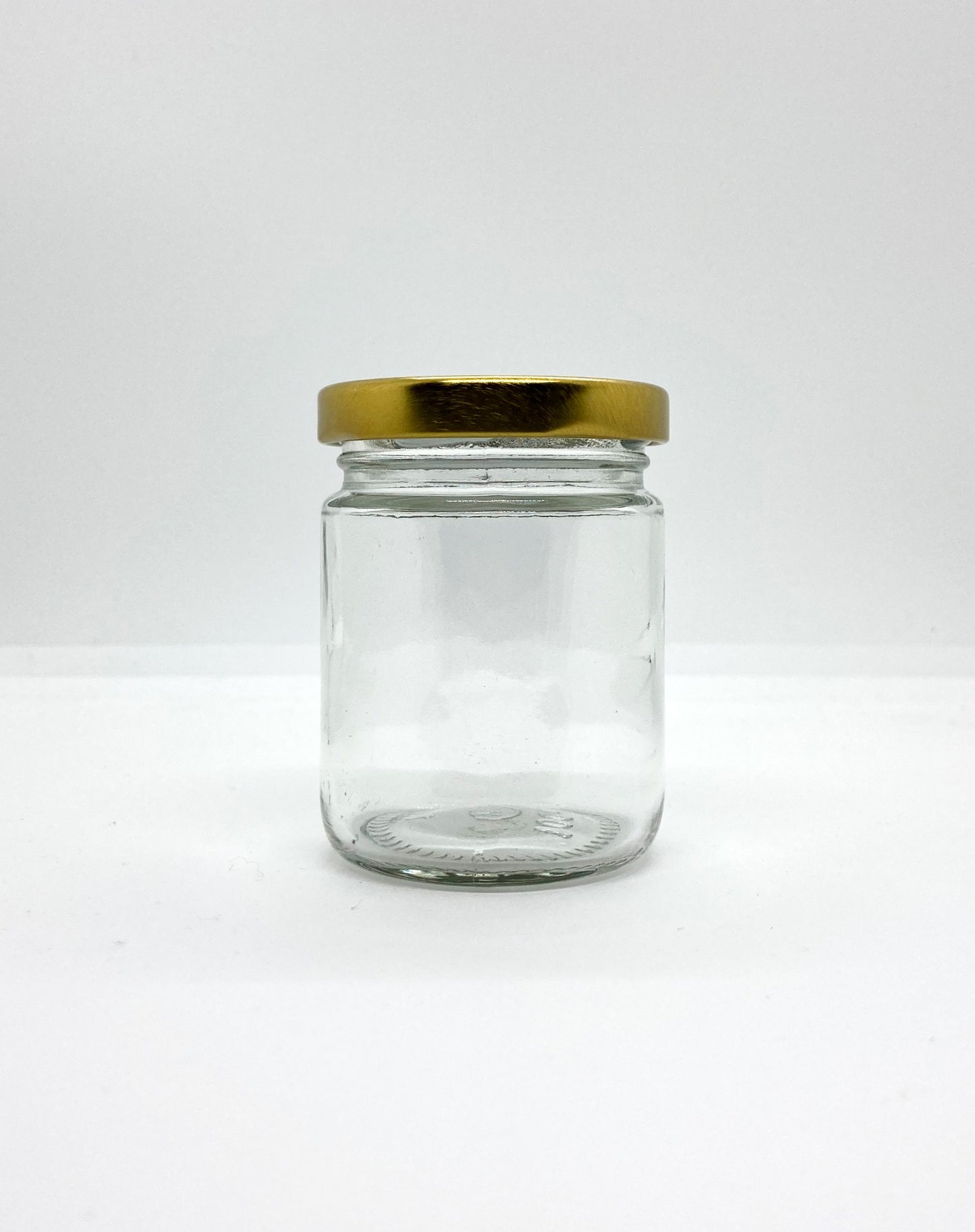120mL. Clear Round Straight Cut Glass Jar and Lid (Net Fill Capacity: 100mL.+/-)