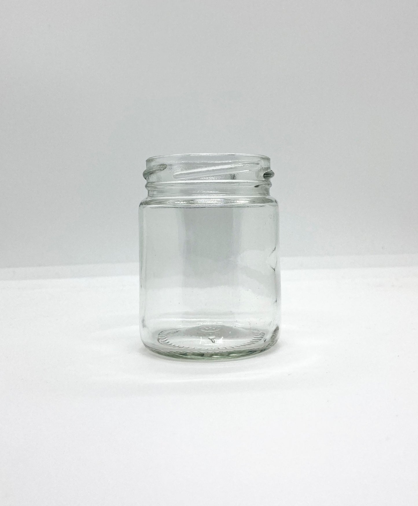 120mL. Clear Round Straight Cut Glass Jar and Lid (Net Fill Capacity: 100mL.+/-)