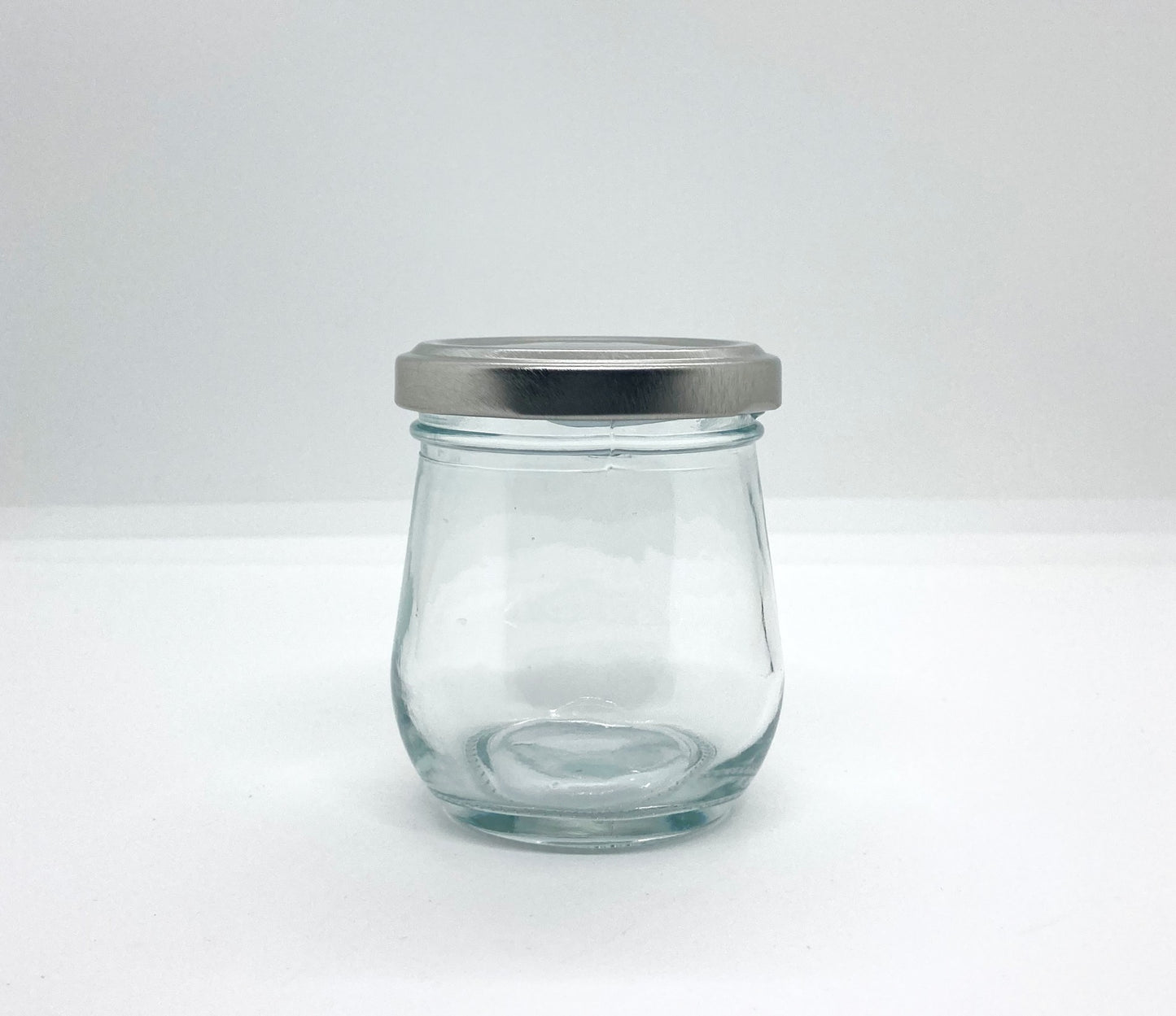 120mL. Clear Pudding Glass Jar and Lid (Net Fill Capacity: 100mL.+/-)