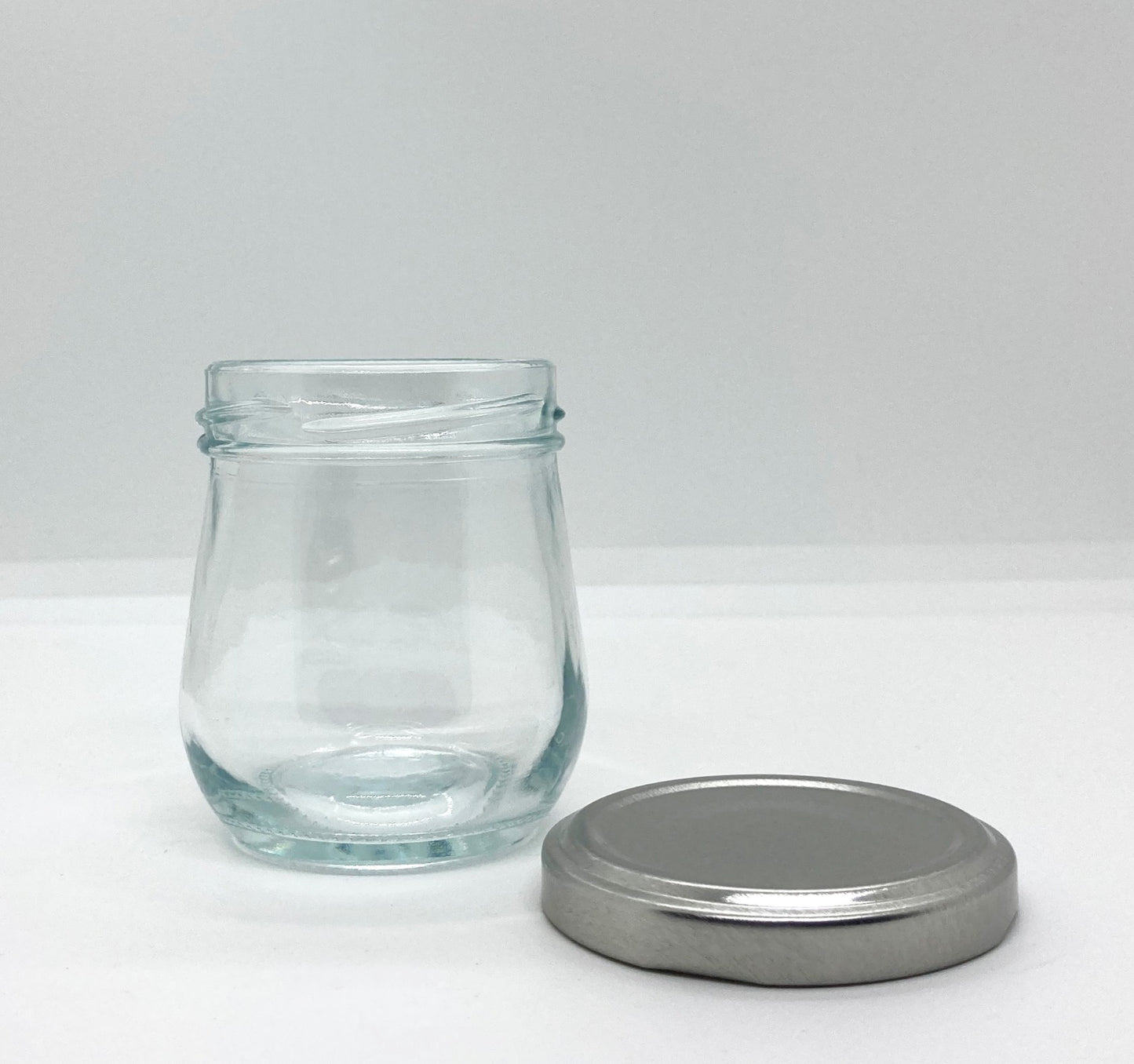 120mL. Clear Pudding Glass Jar and Lid (Net Fill Capacity: 100mL.+/-)