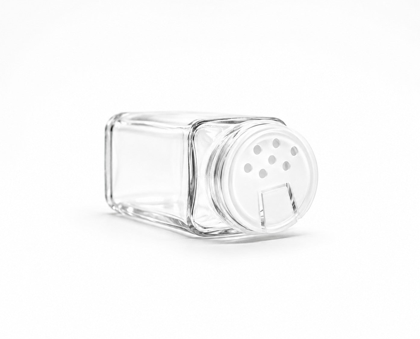 130mL Clear Glass Square Spice Jar and Cap