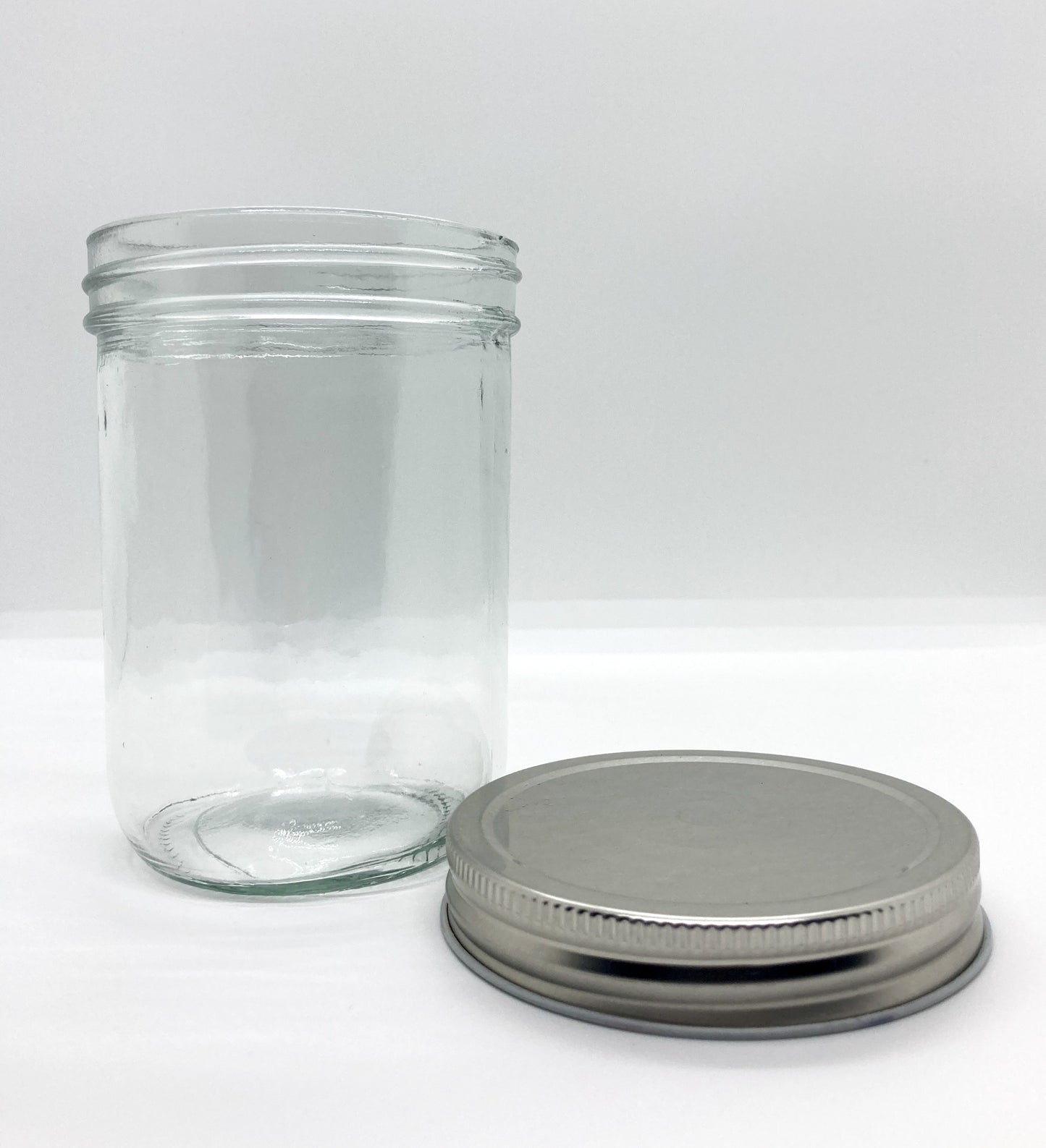 460mL. Clear (plain) Wide-Mouth Caviar Glass Jar and Lid (Net Fill Capacity: 380mL.+/-)