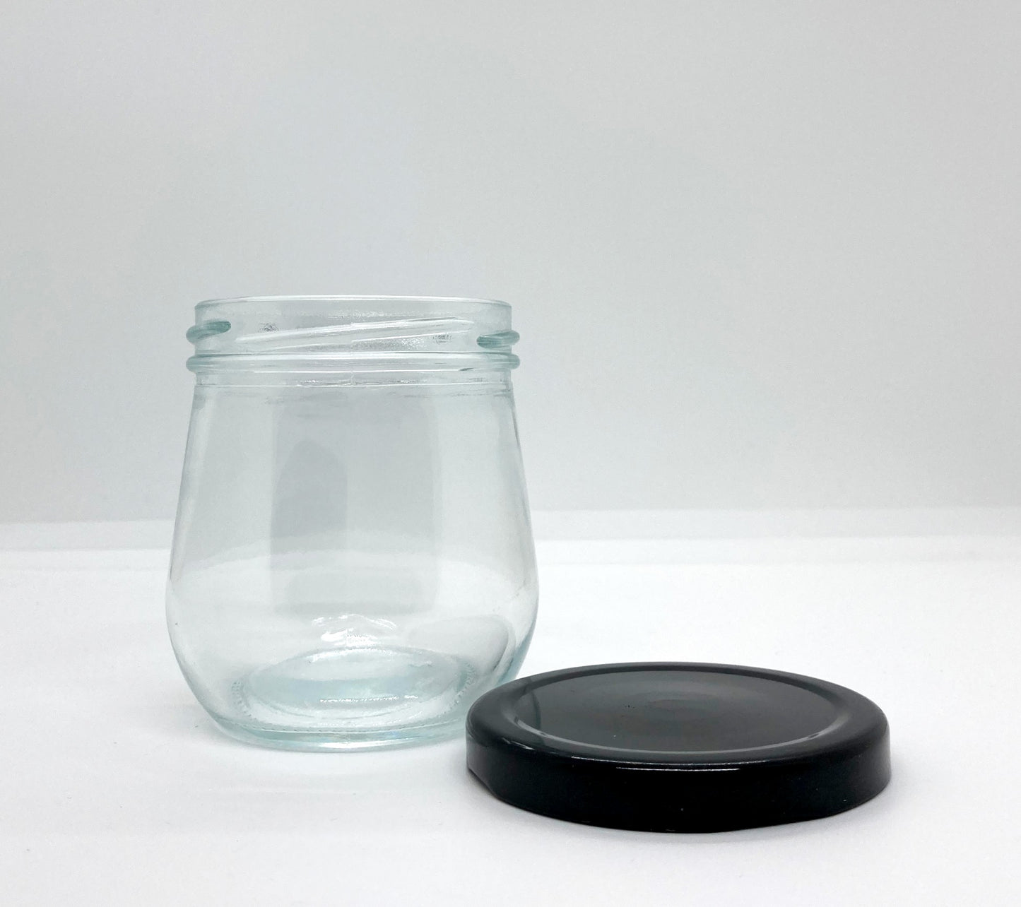 200mL. Clear Pudding Glass Jar and Lid (Net Fill Capacity: 160mL.+/-)