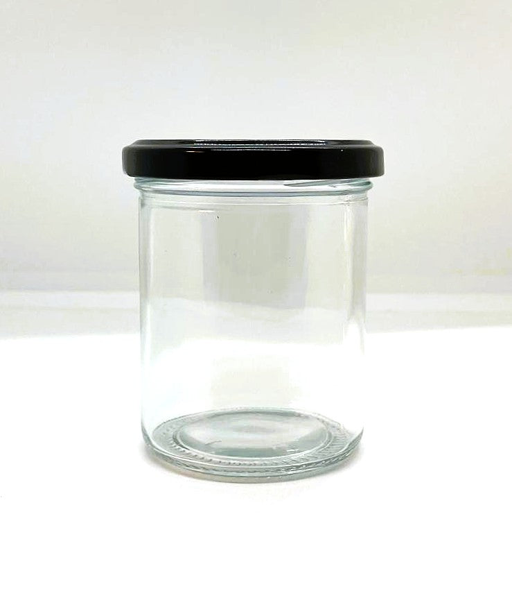 210mL. Clear Round Straight Cut Glass Jar/Thin lid (Net Fill Capacity: 180mL.+/-)