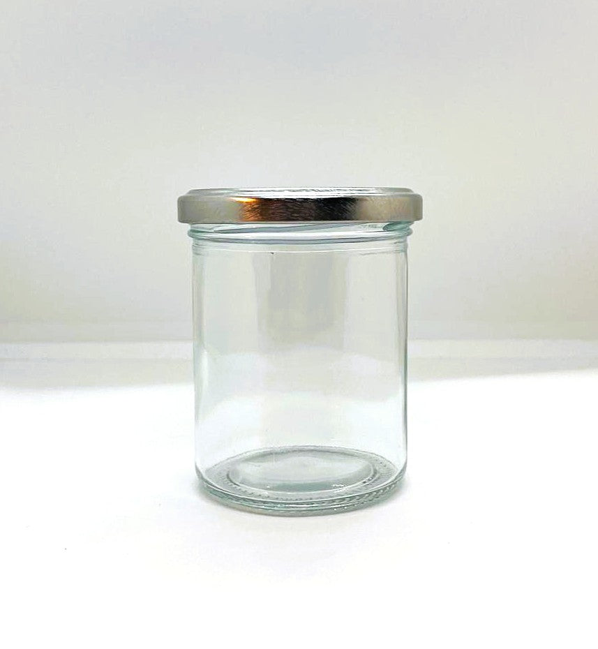 210mL. Clear Round Straight Cut Glass Jar/Thin lid (Net Fill Capacity: 180mL.+/-)