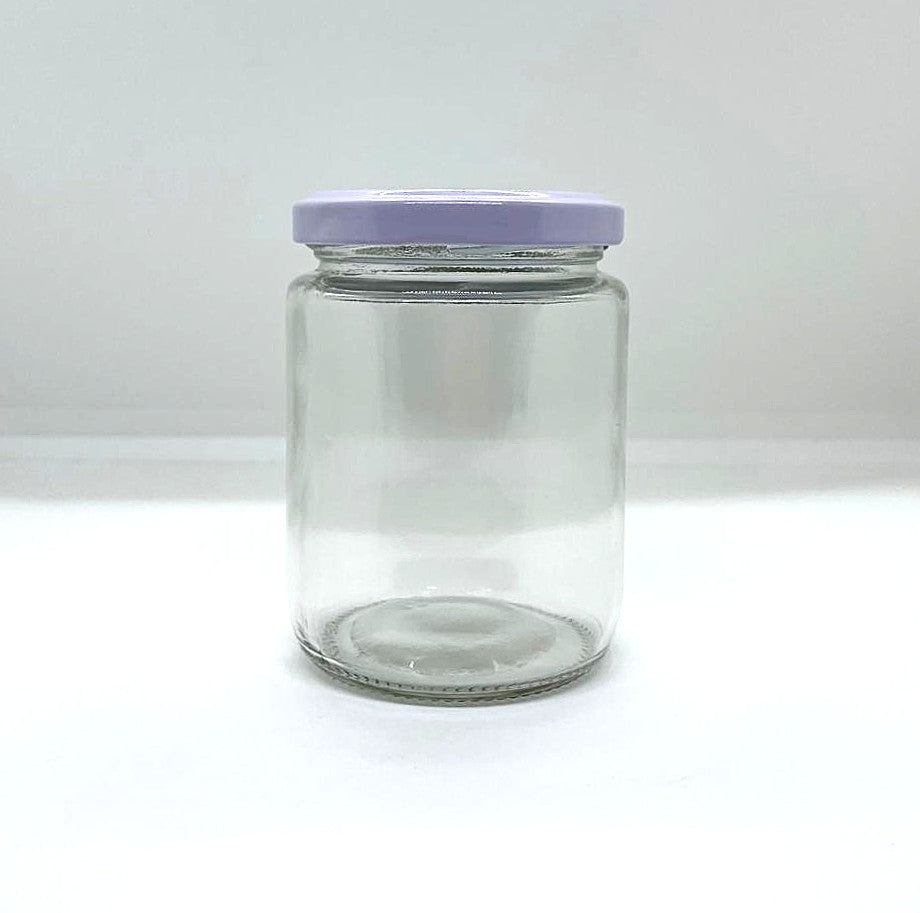 230mL. Clear Round Straight Cut Glass Jar and lid (Net Fill Capacity: 190mL.+/-)
