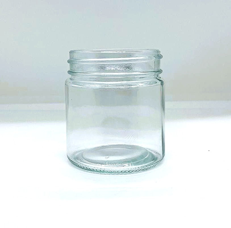 250ml Clear Round Straight Cut Glass Jar C.T. and Lid (Net Fill Capacity: 220mL.+/-)