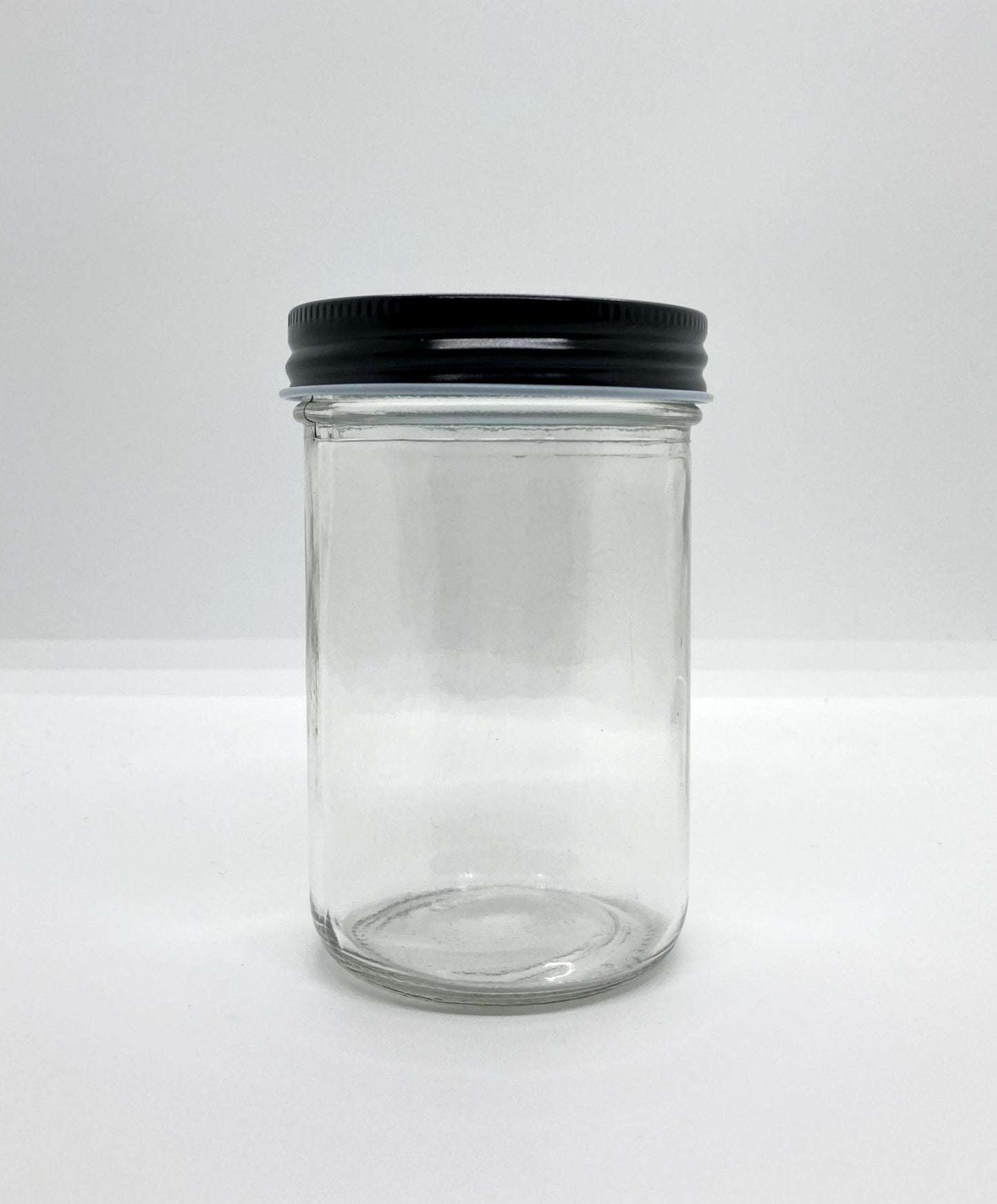 240mL. Clear Wide-Mouth Caviar Glass Jar and Lid (Net Fill Capacity: 180mL.+/-)