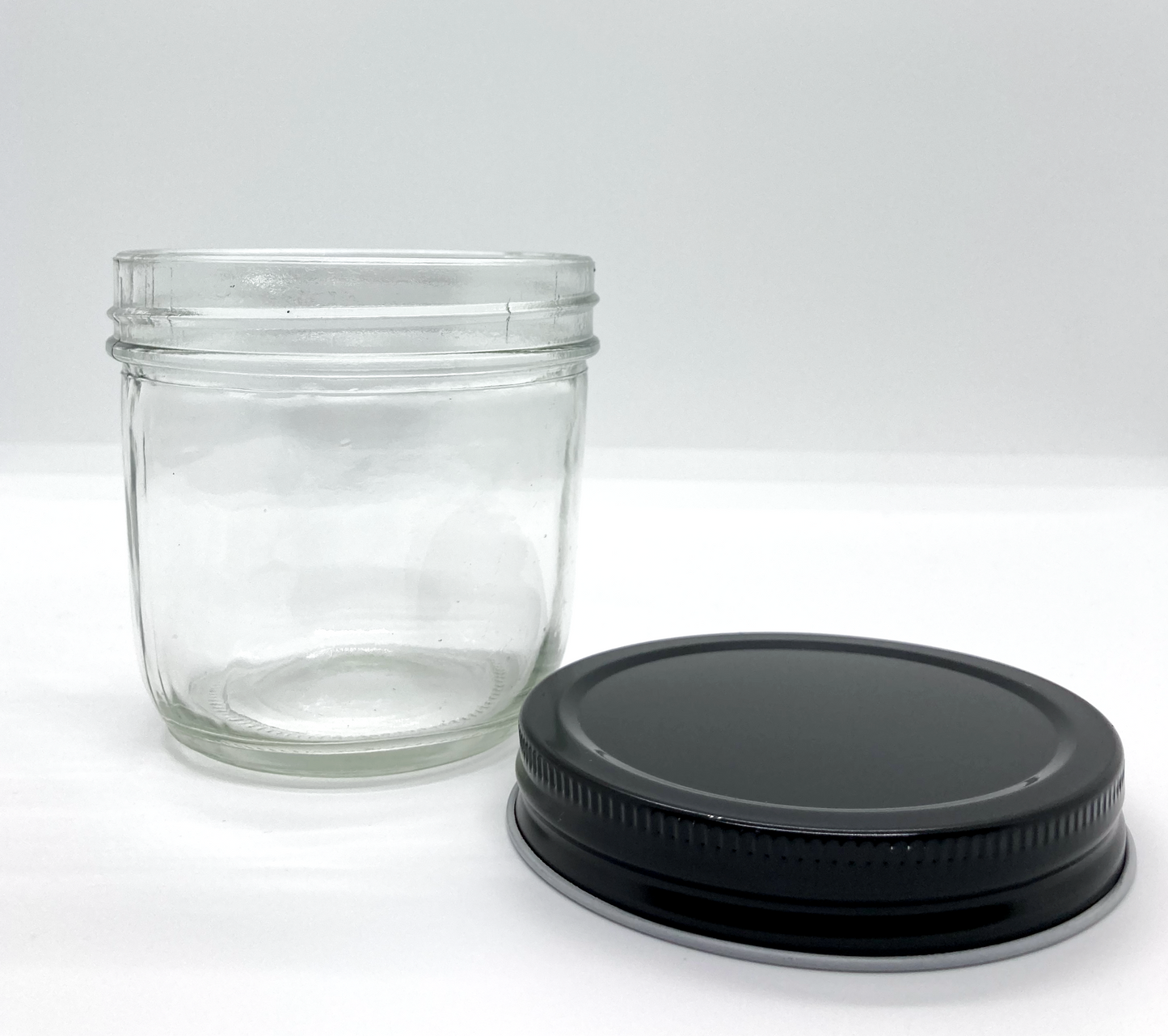 300mL. Clear Wide-Mouth Caviar Glass Jar and Lid (Net Fill Capacity: 210mL.+/-)