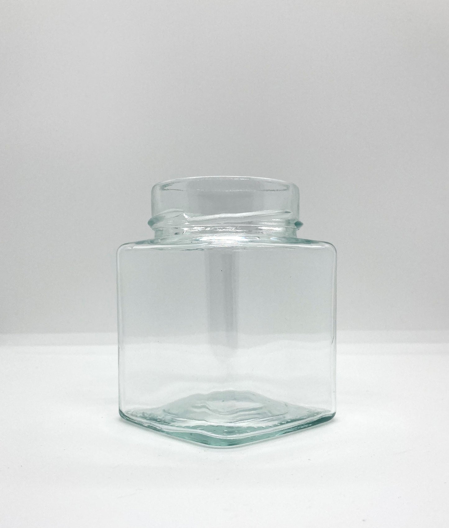 310mL. Clear Square Straight Cut Glass Jar and Deep Lid (Net Fill Capacity: 280mL.+/-)