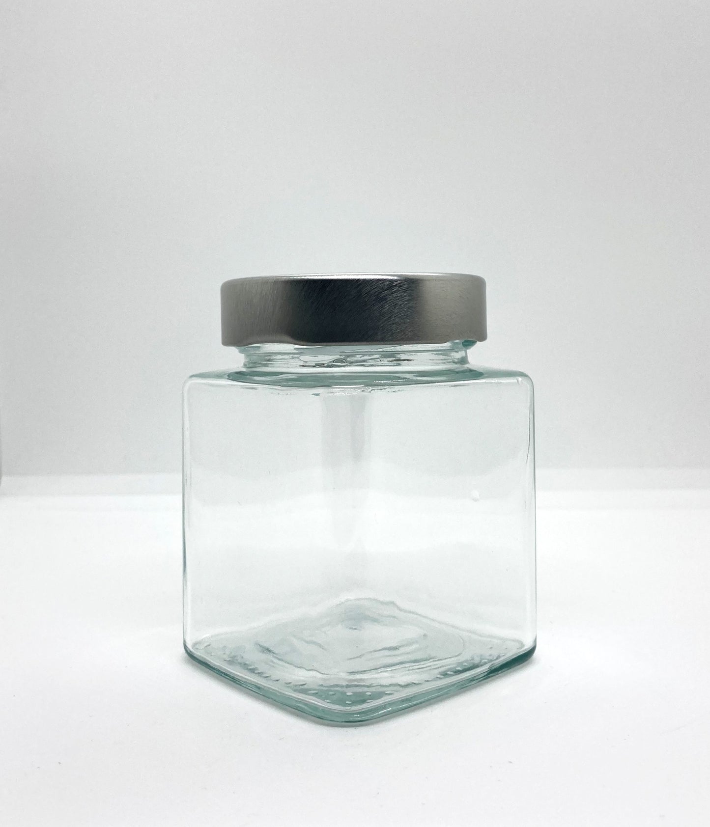 310mL. Clear Square Straight Cut Glass Jar and Deep Lid (Net Fill Capacity: 280mL.+/-)