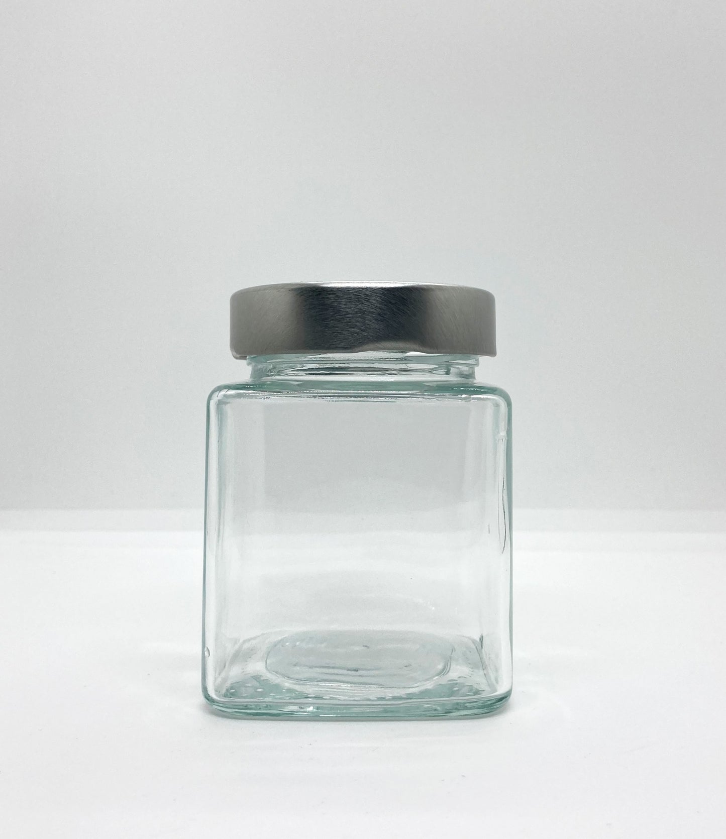 310mL. Clear Square Straight Cut Glass Jar and Deep Lid (Net Fill Capacity: 280mL.+/-)