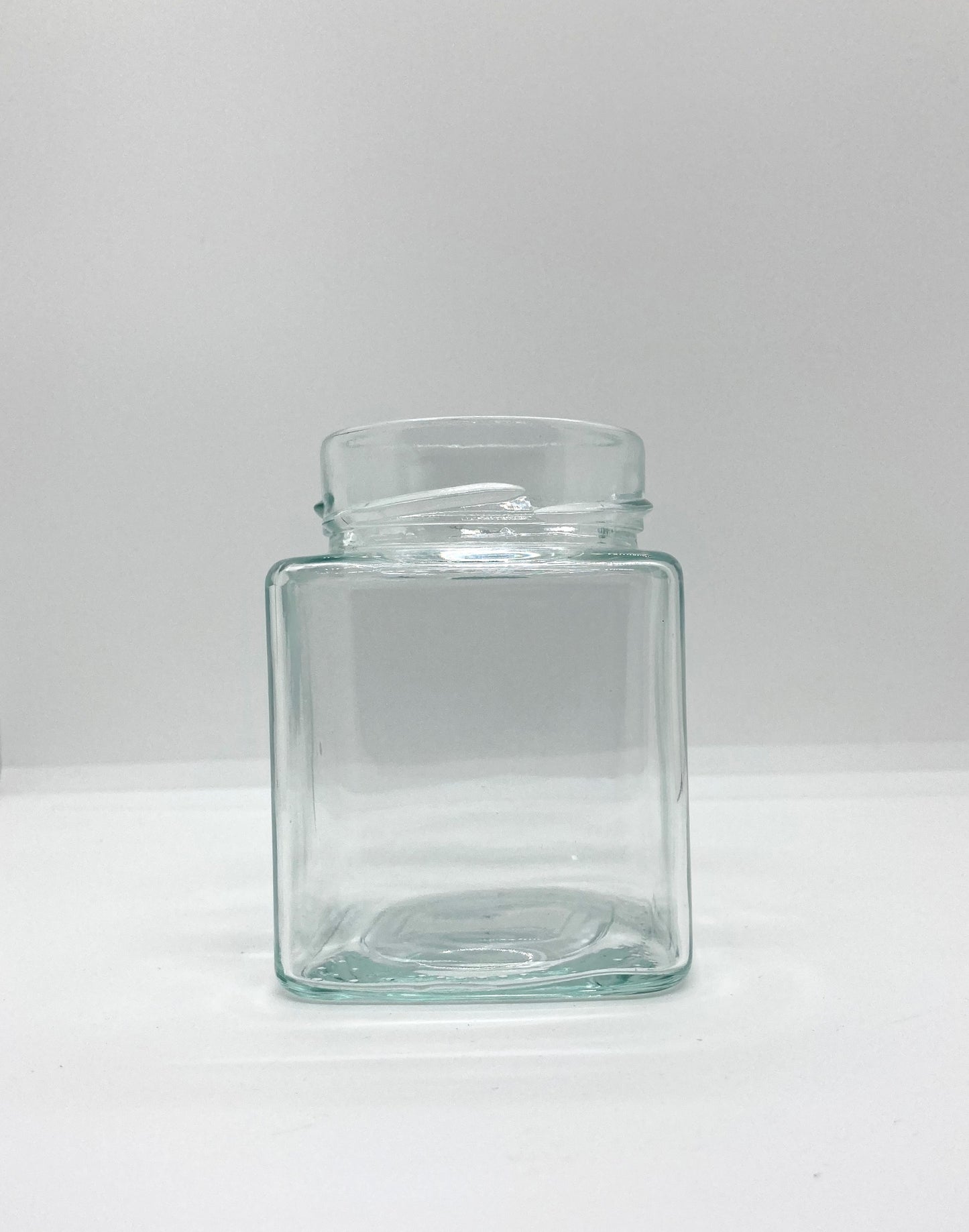 310mL. Clear Square Straight Cut Glass Jar and Deep Lid (Net Fill Capacity: 280mL.+/-)