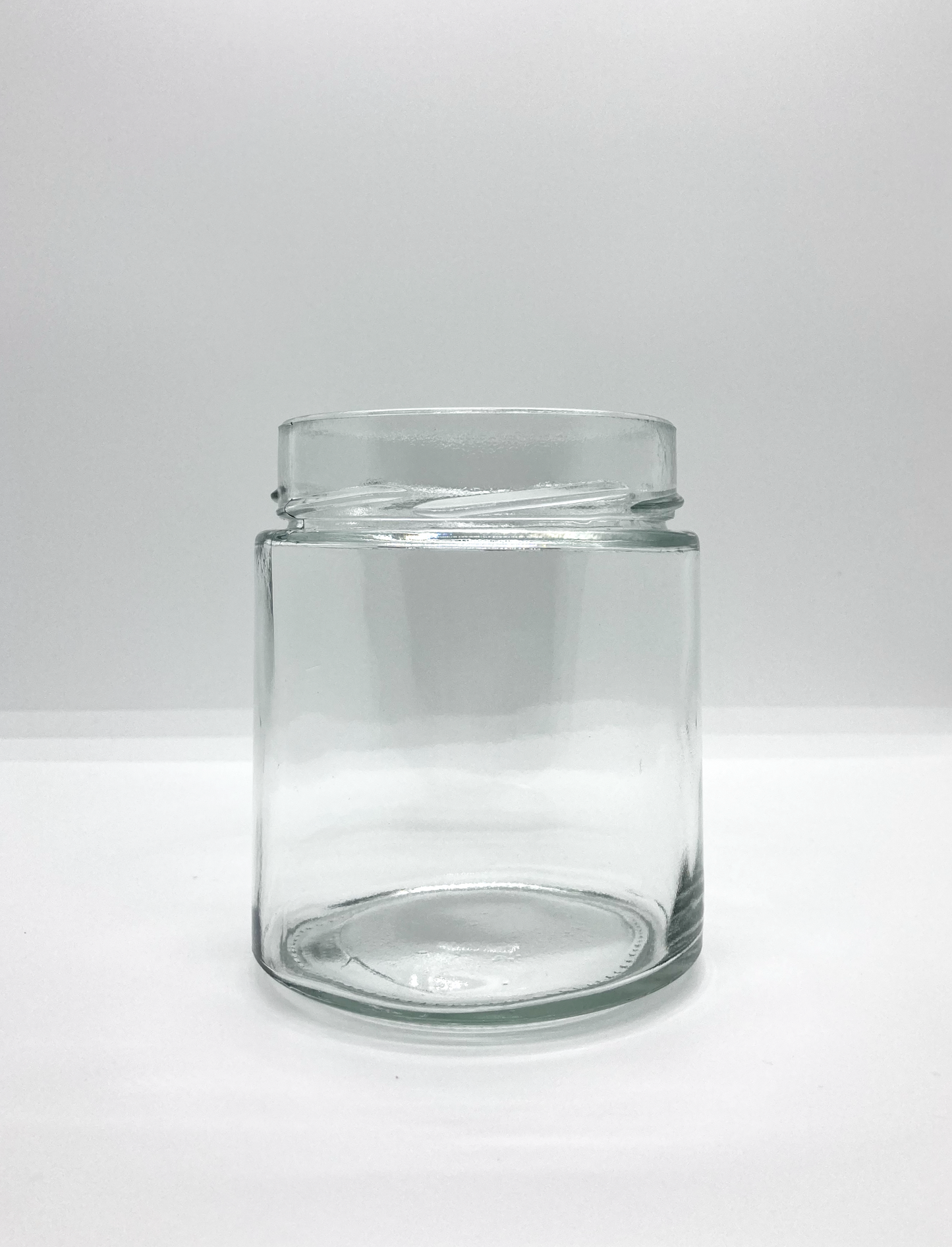 450mL. "Ergo" Clear Round Straight Cut Glass Jar and Deep Lid (Net Fill Capacity: 370mL.+/-)