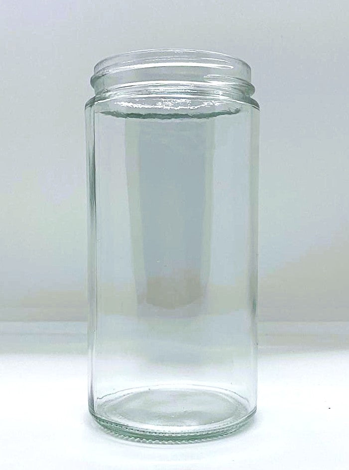 500ml Clear Round Straight Cut Glass Jar C.T. and Lid (Net Fill Capacity: 470mL.+/-)