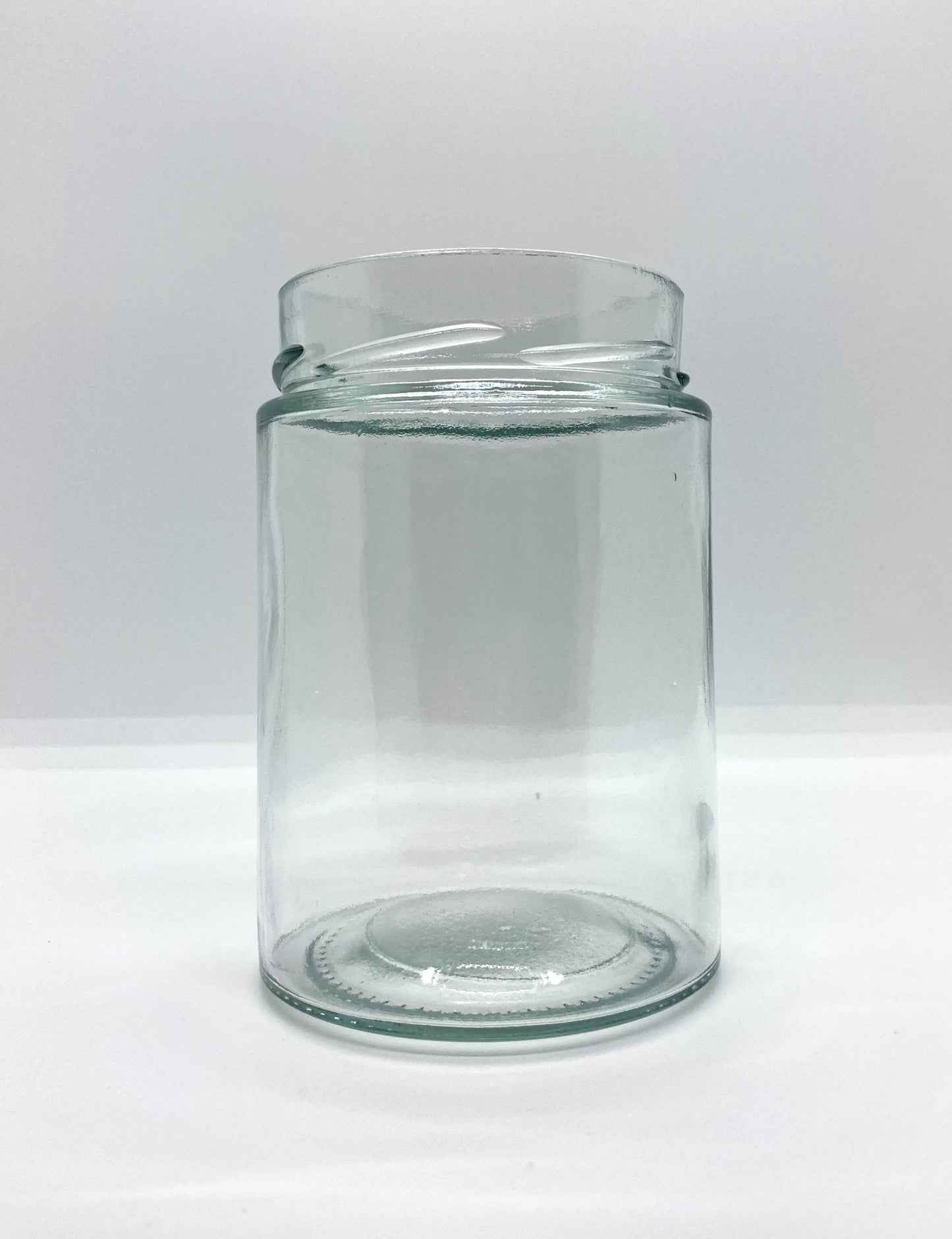 570mL. "Ergo" Clear Round Straight Cut Glass Jar and Deep Lid (Net Fill Capacity: 480mL.+/-)