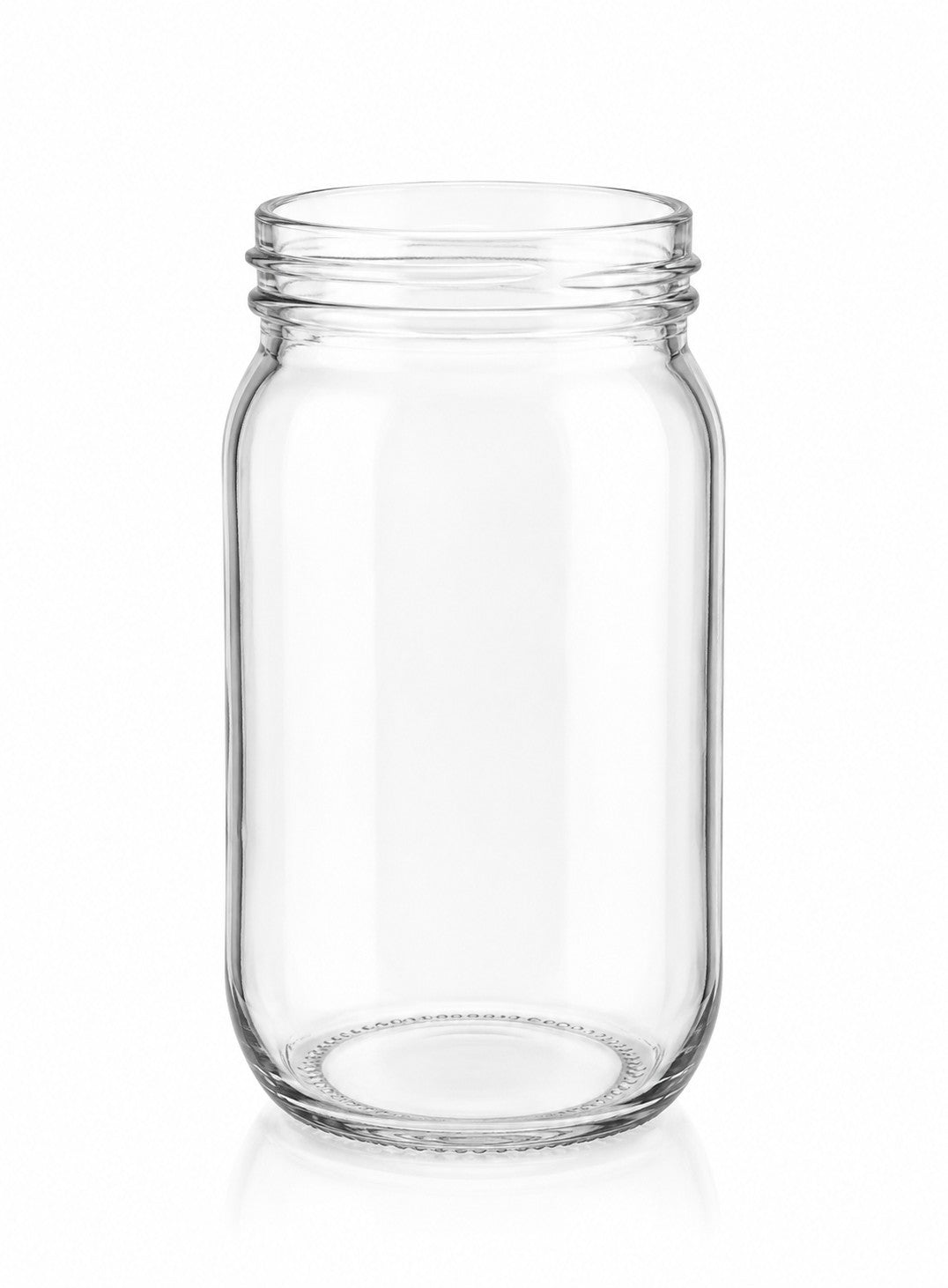740mL. Mason glass jar (round) and Lid (Net Fill Capacity: 670mL.+/-)