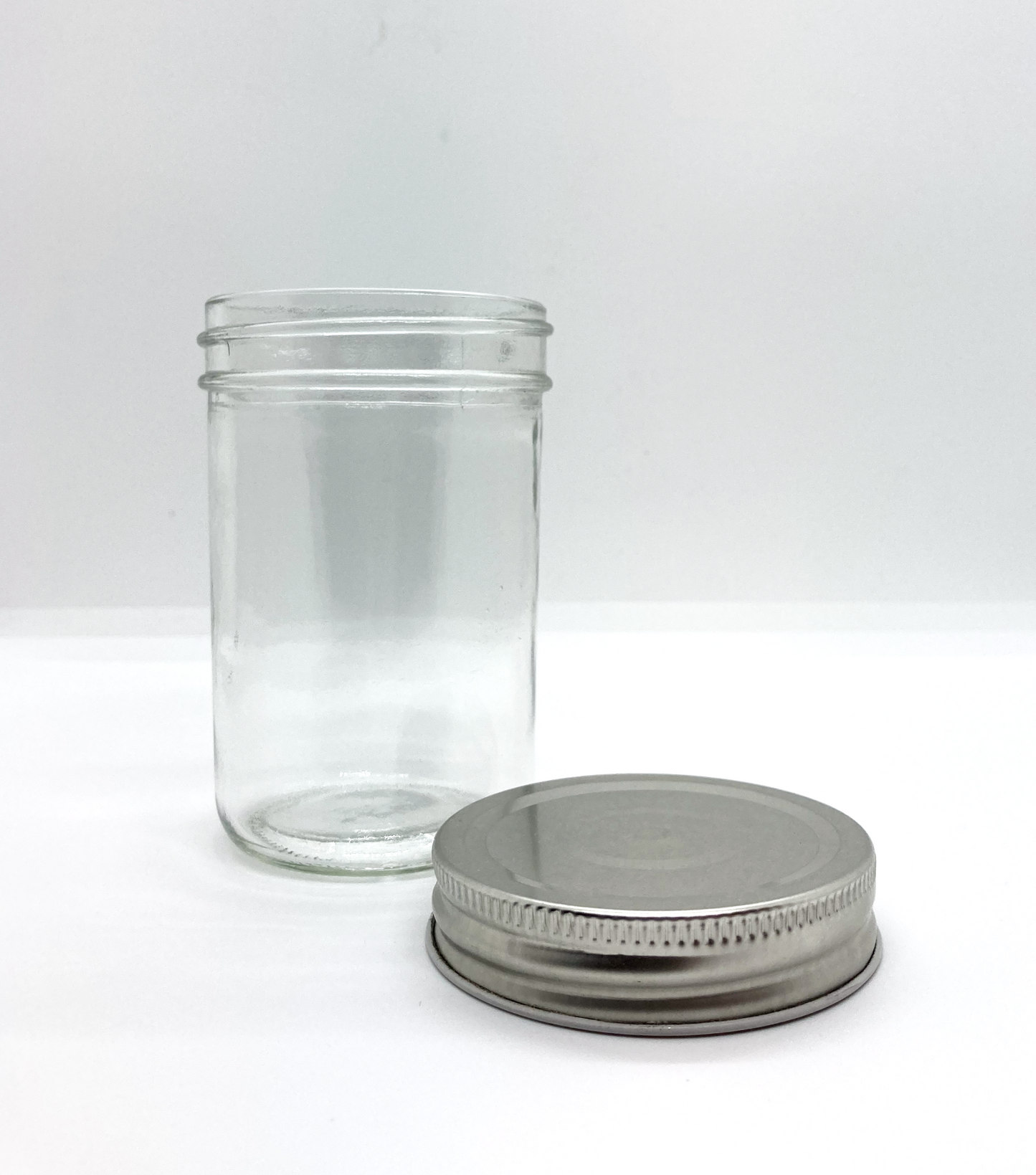 240mL. Clear Wide-Mouth Caviar Glass Jar and Lid (Net Fill Capacity: 180mL.+/-)
