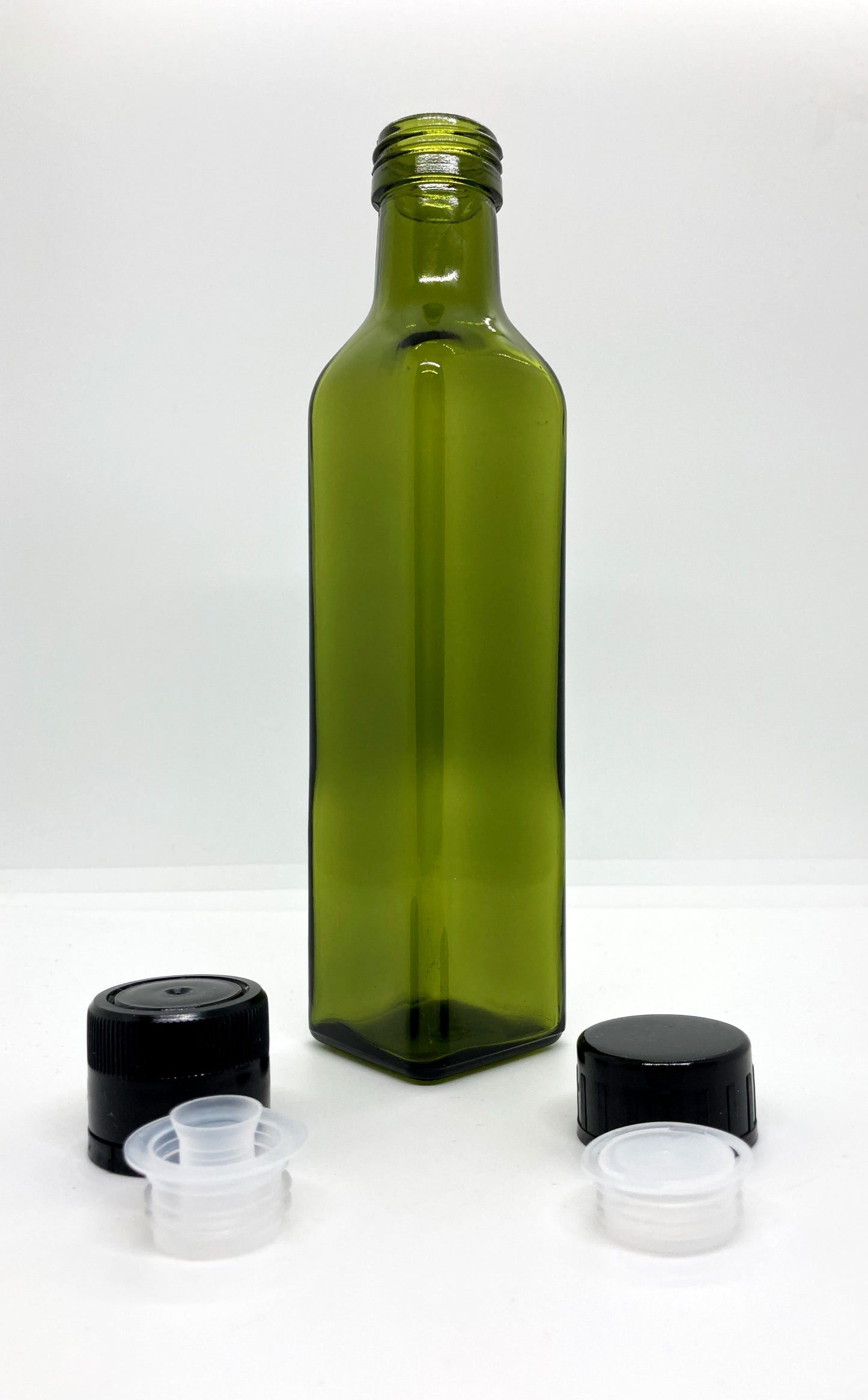 250mL. Square Glass Bottle and Cap