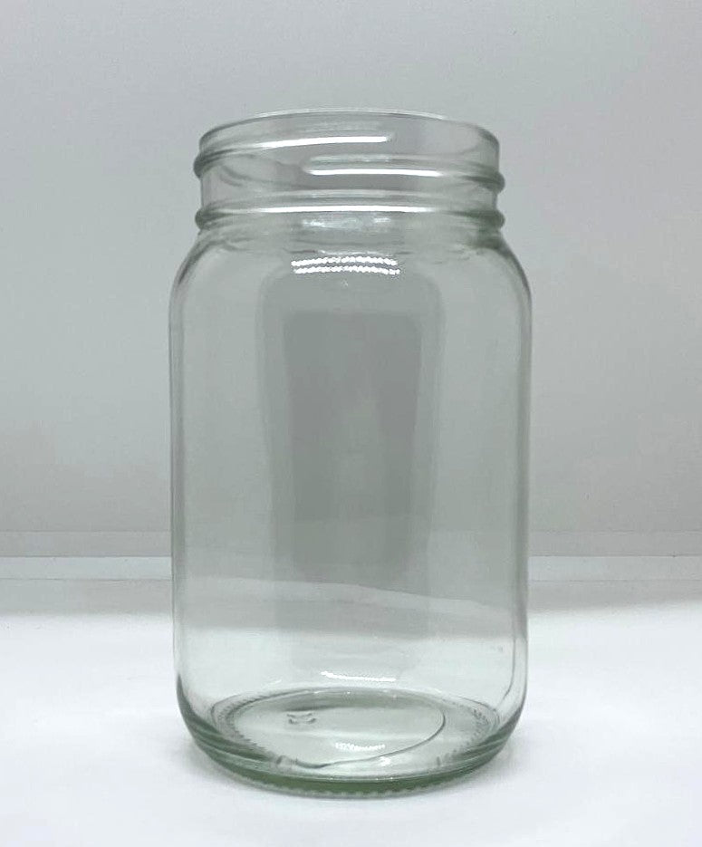 520mL. Mason glass jar (round) and Lid. (Net Fill Capacity: 480mL.+/-)