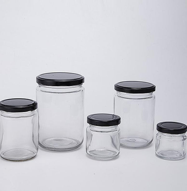Straight Cut Glass Jars with twist off lid