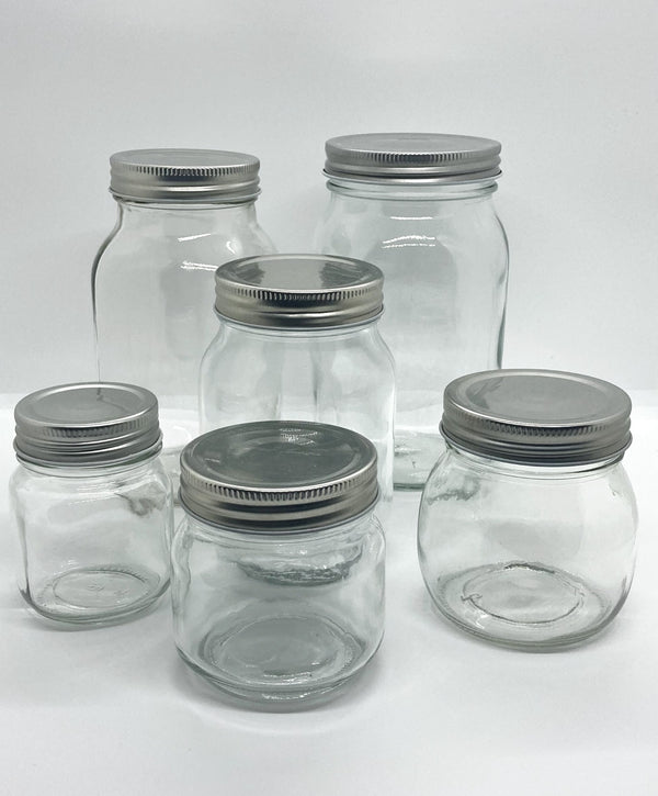 Square Mason Glass Jars