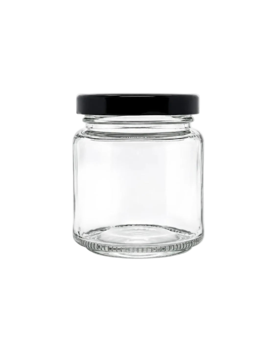 100mL. Clear Round Straight Cut Glass Jar