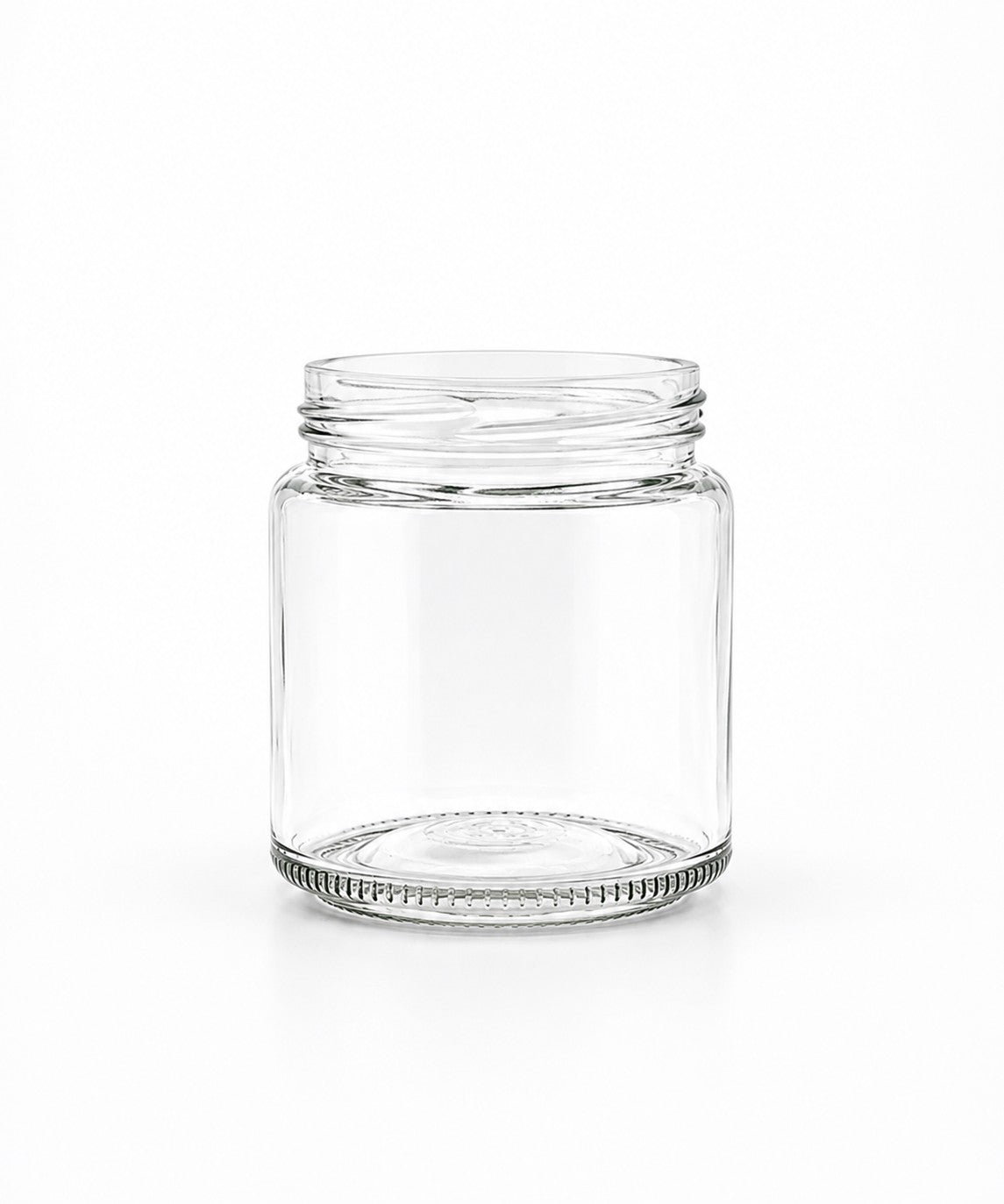 100mL. Clear Round Straight Cut Glass Jar