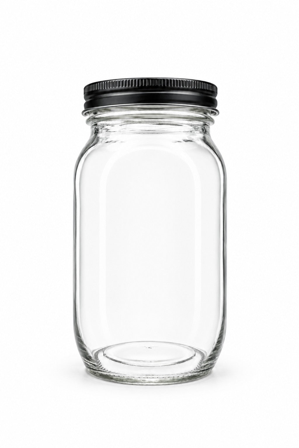 1060mL. Mason glass jar (square) and Lid (Net Fill Capacity: 950mL.+/-)