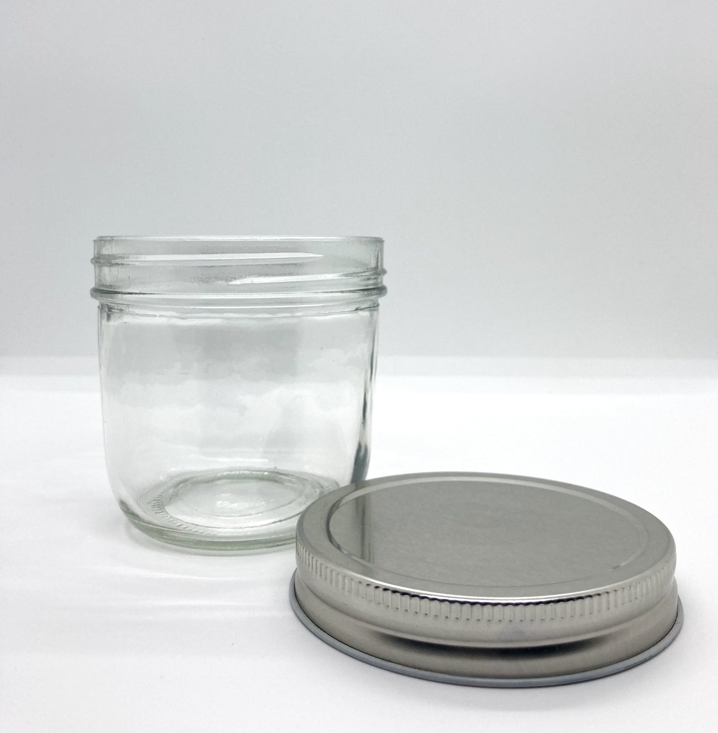 300mL. Clear Wide-Mouth Caviar Glass Jar and Lid (Net Fill Capacity: 210mL.+/-)