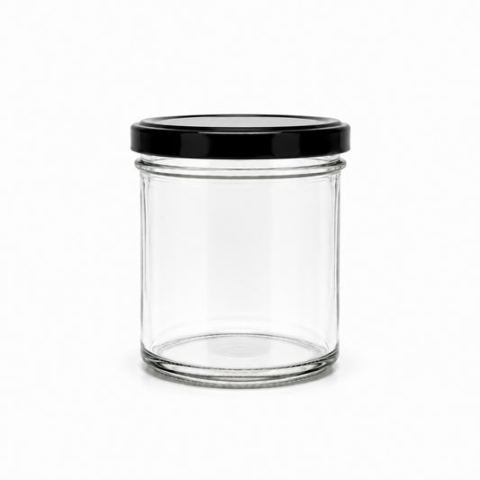 110 mL Straight Cut Glass Jar | Thin Lid Included | Case of 12