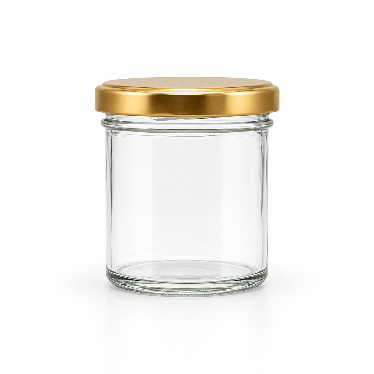 110mL. Clear Round Straight Cut Glass Jar/Thin lid (Net Fill Capacity: 85mL.+/-)