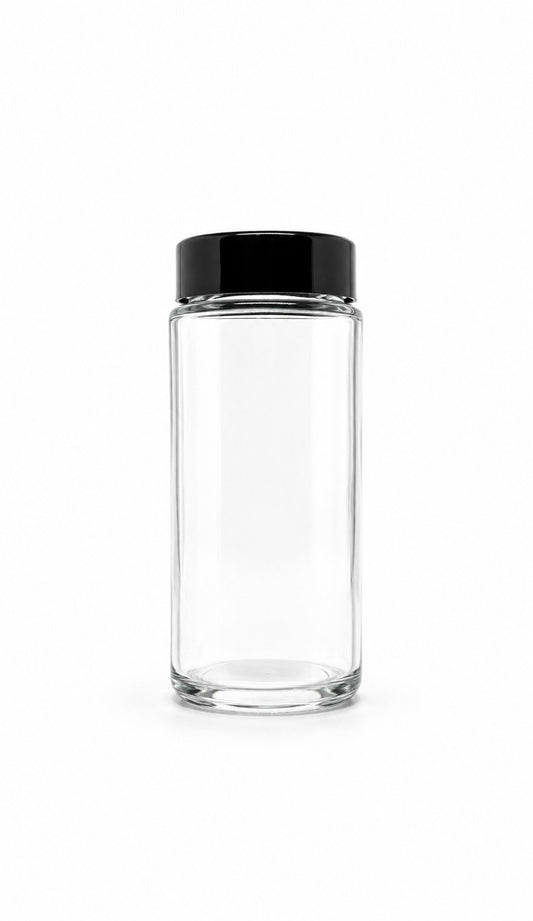 120mL Clear Glass Round Spice Jar and Cap
