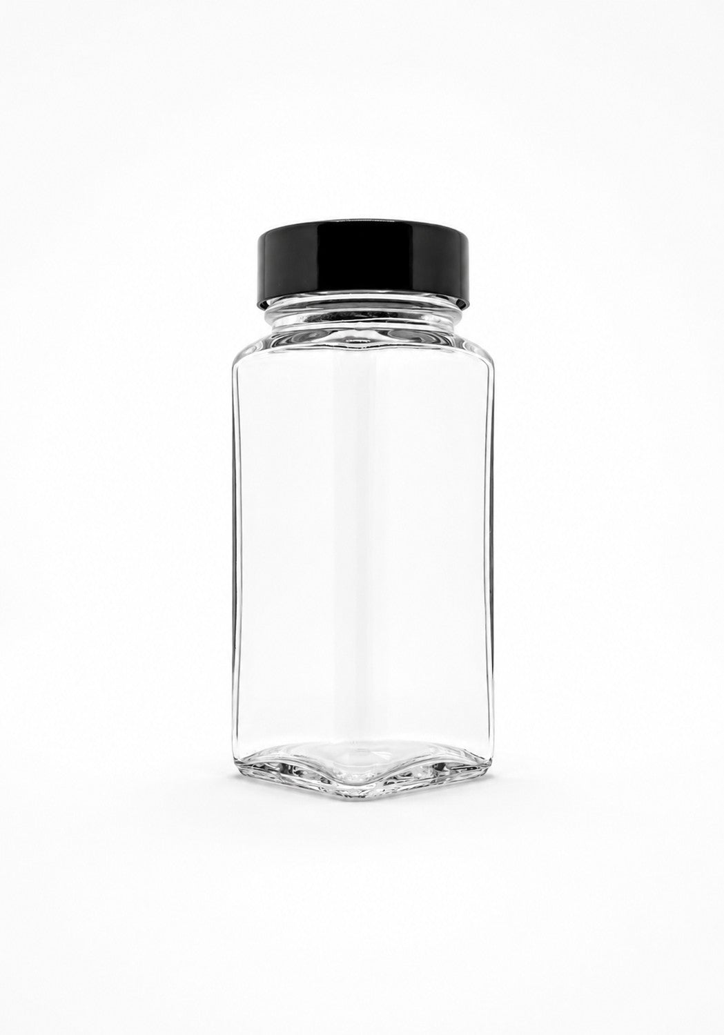 130mL Clear Glass Square Spice Jar