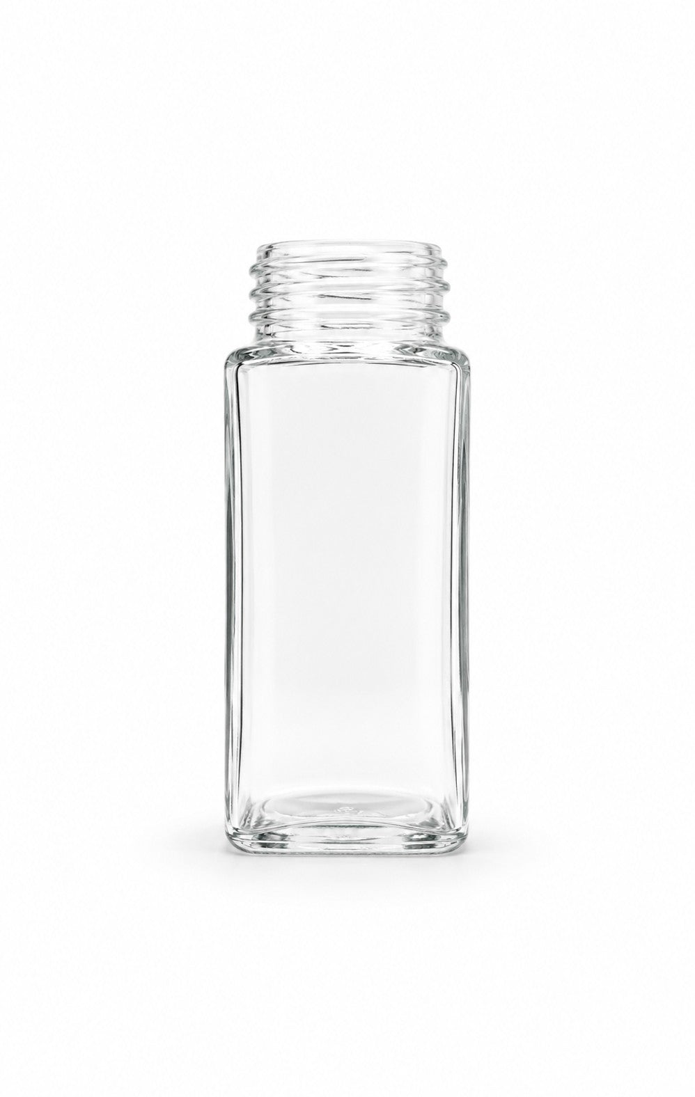 130mL Clear Glass Square Spice Jar