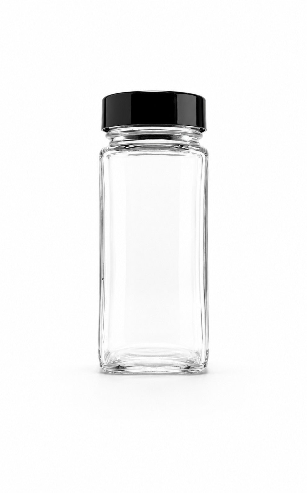 130mL Clear Glass Square Spice Jar and Cap