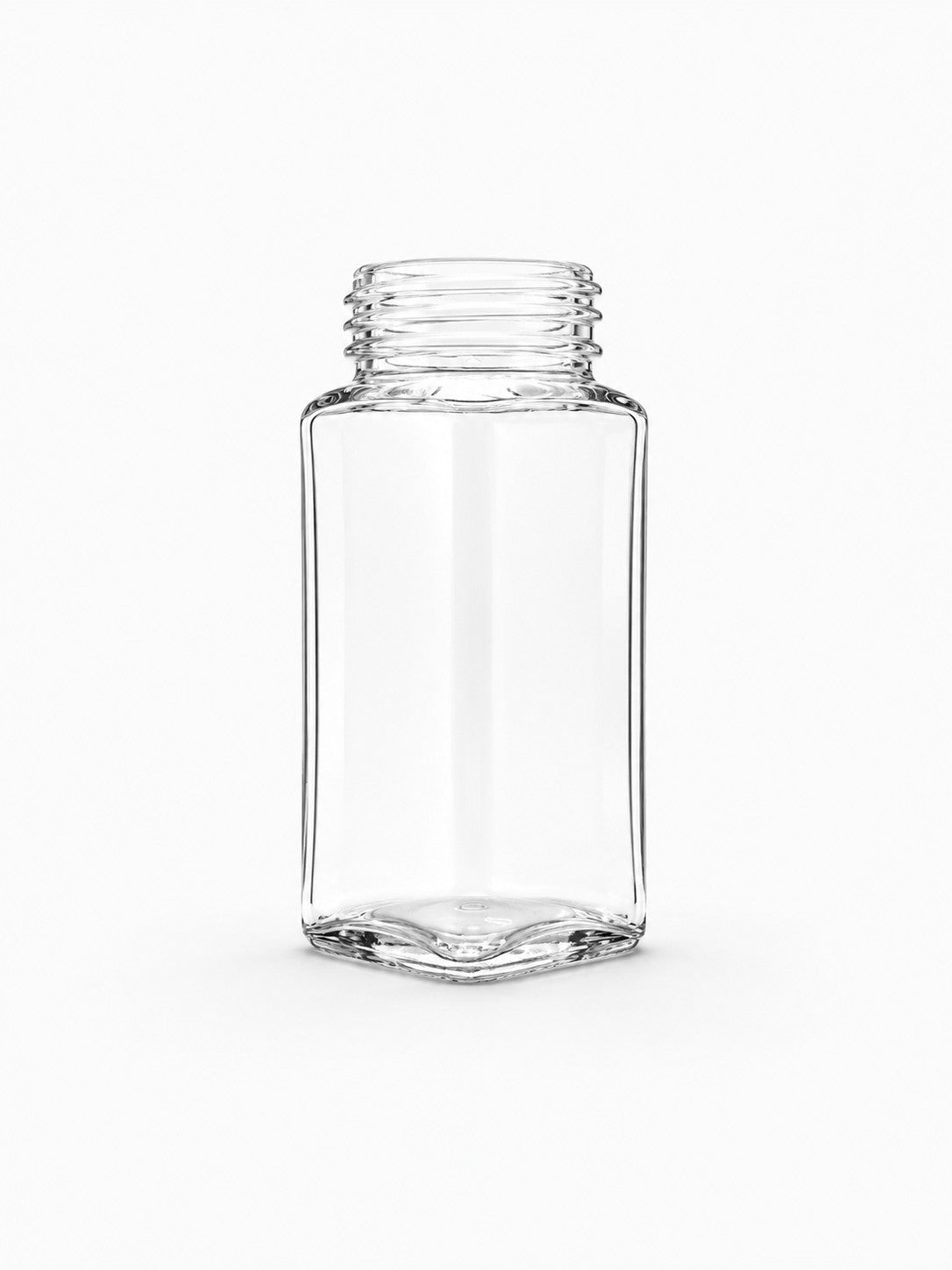 130mL Clear Glass Square Spice Jar and Cap