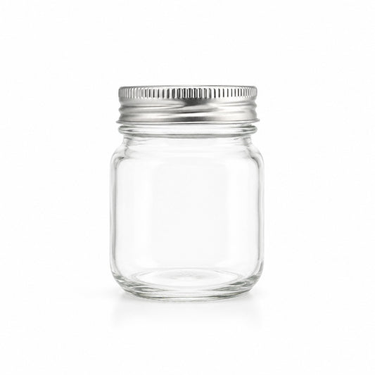 180mL. Mason glass jar (square) (Net Fill Capacity: 140mL.+/-)