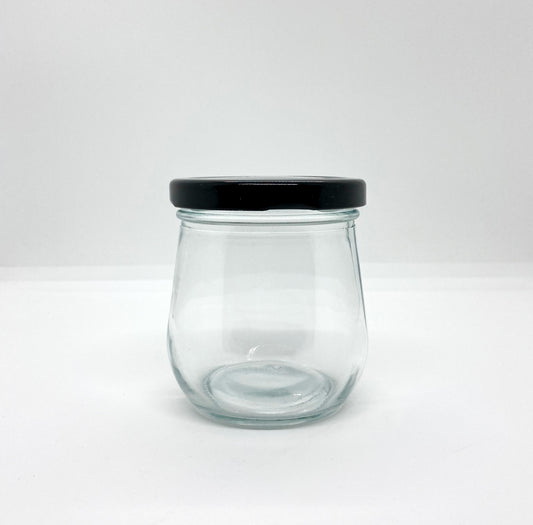 200mL. Clear Pudding Glass Jar and Lid (Net Fill Capacity: 160mL.+/-)
