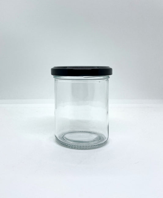 210mL. Clear Round Straight Cut Glass Jar/Thin lid (Net Fill Capacity: 180mL.+/-)