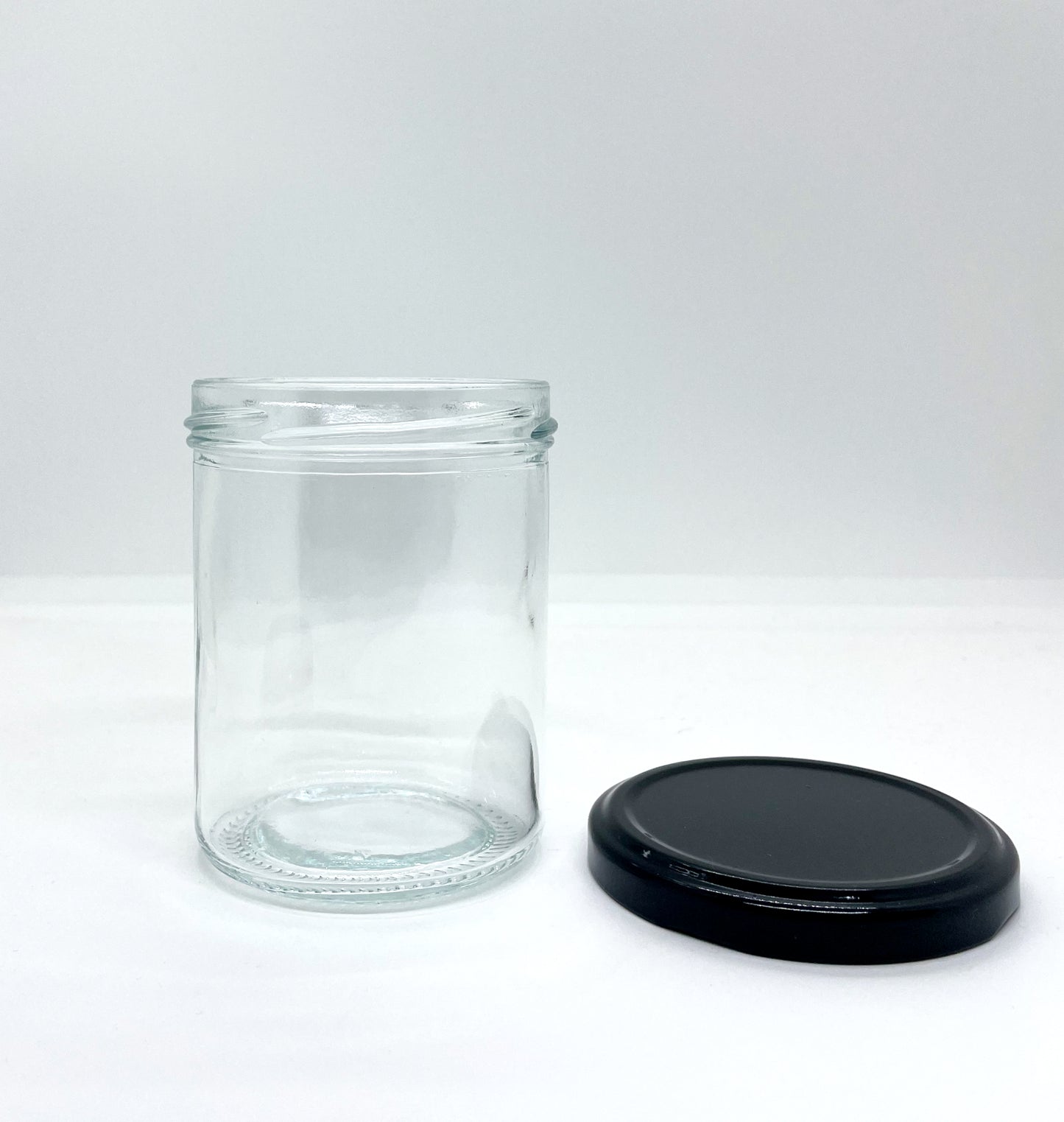 210mL. Clear Round Straight Cut Glass Jar/Thin lid (Net Fill Capacity: 180mL.+/-)