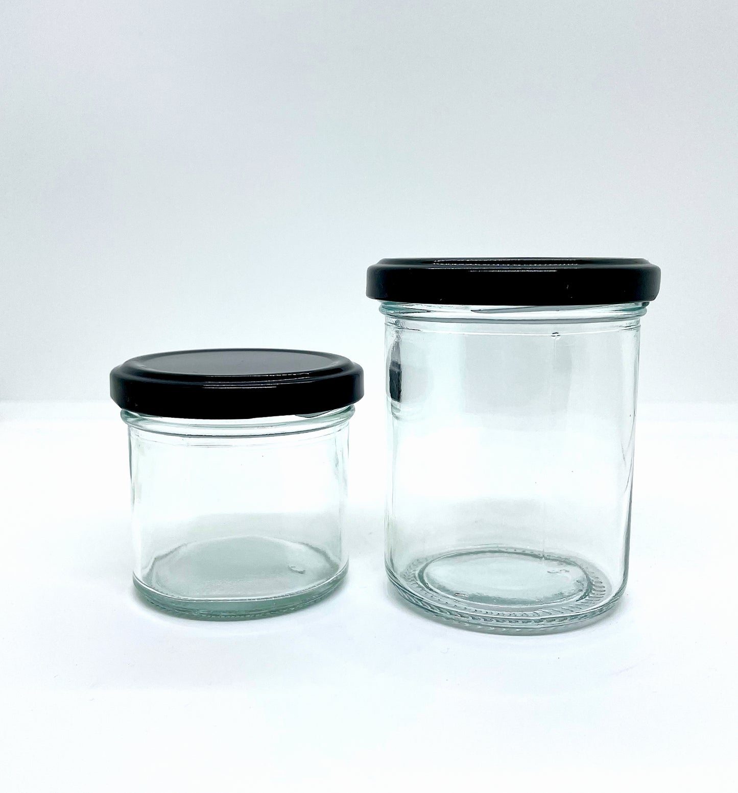 210mL. Clear Round Straight Cut Glass Jar/Thin lid (Net Fill Capacity: 180mL.+/-)