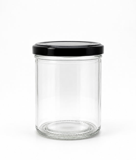 210 mL Straight Cut Glass Jar | Thin Lid Included | Case of 12