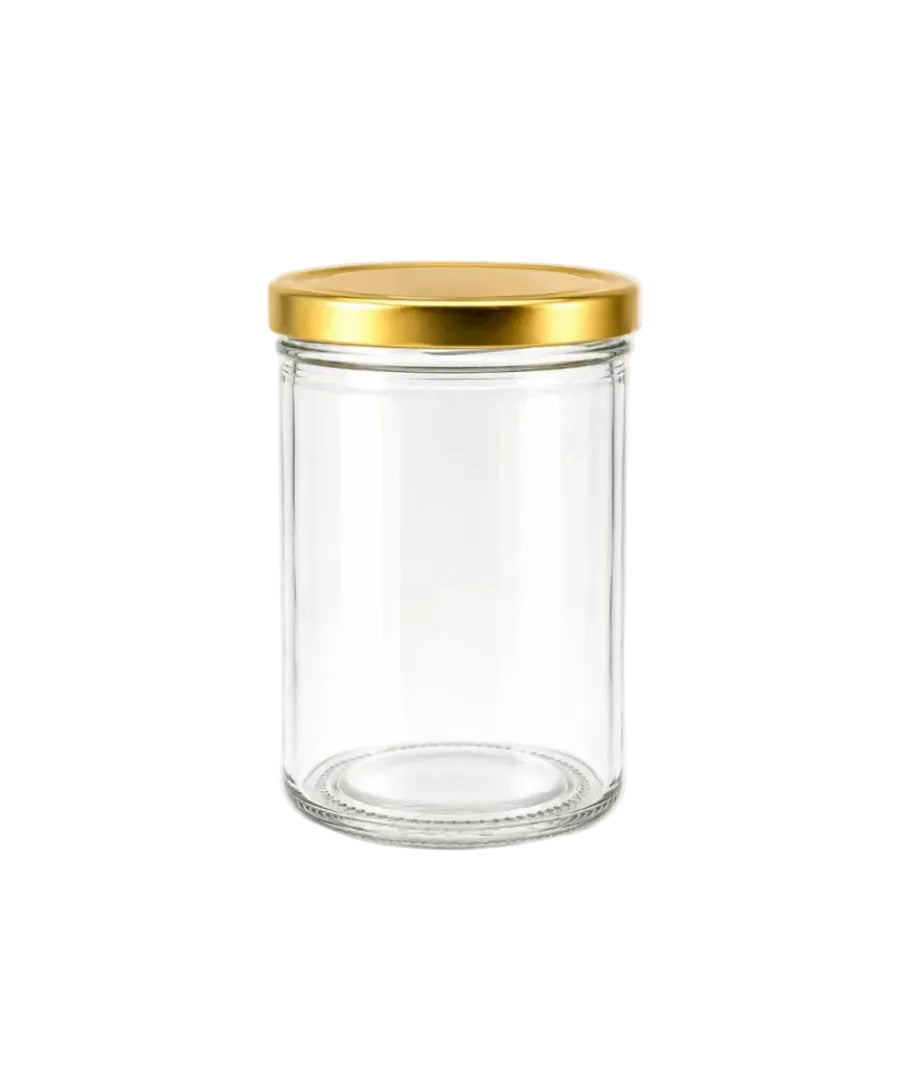 210 mL Straight Cut Glass Jar | Thin Lid Included | Case of 12