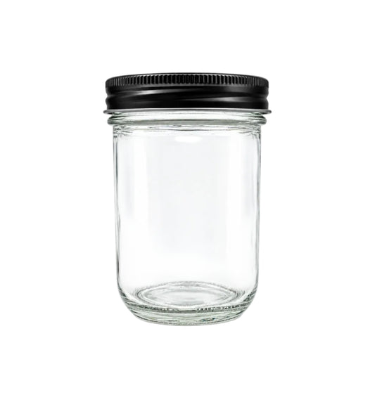 240 mL Wide-Mouth Caviar Glass Jar | Lid Included | Case of 12