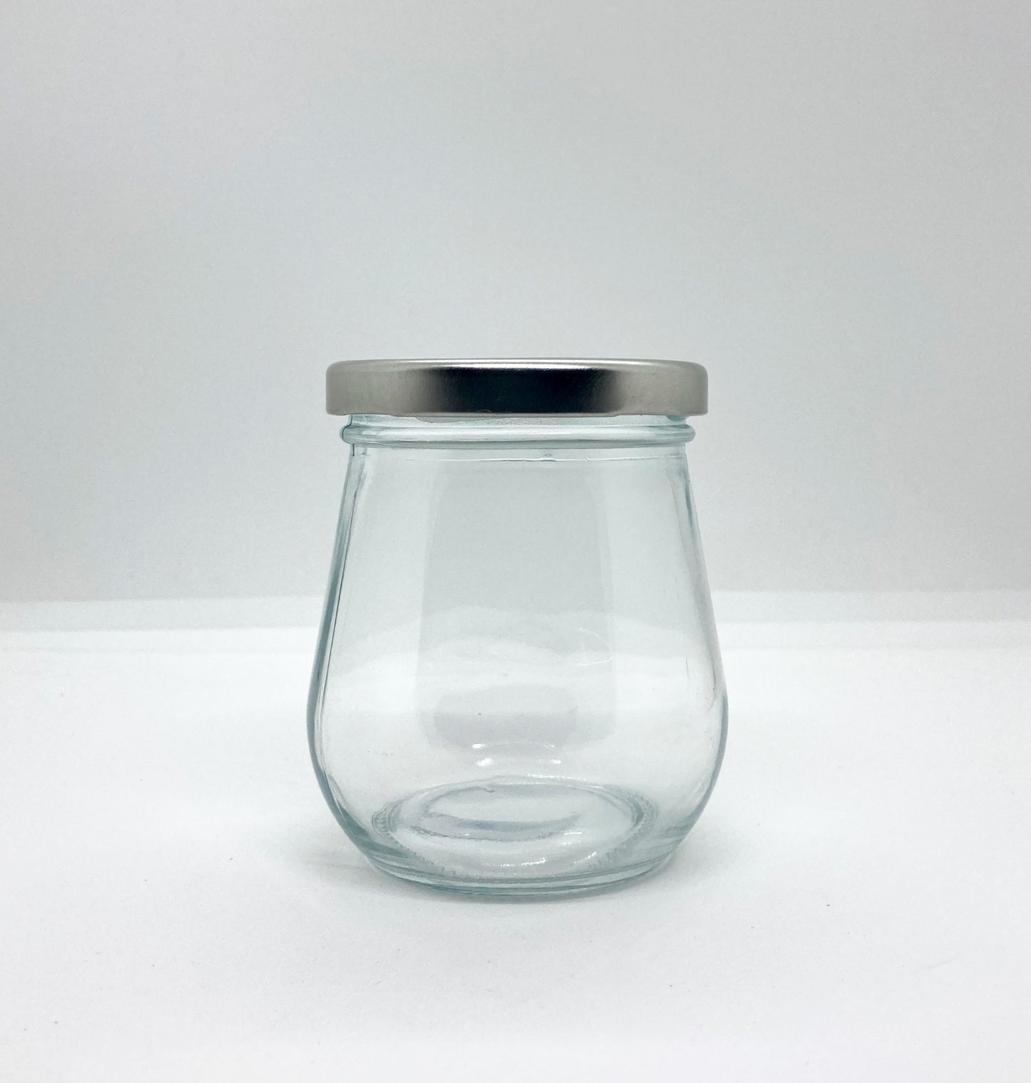 240mL. Clear Pudding Glass Jar and Lid (Net Fill Capacity: 210mL.+/-)