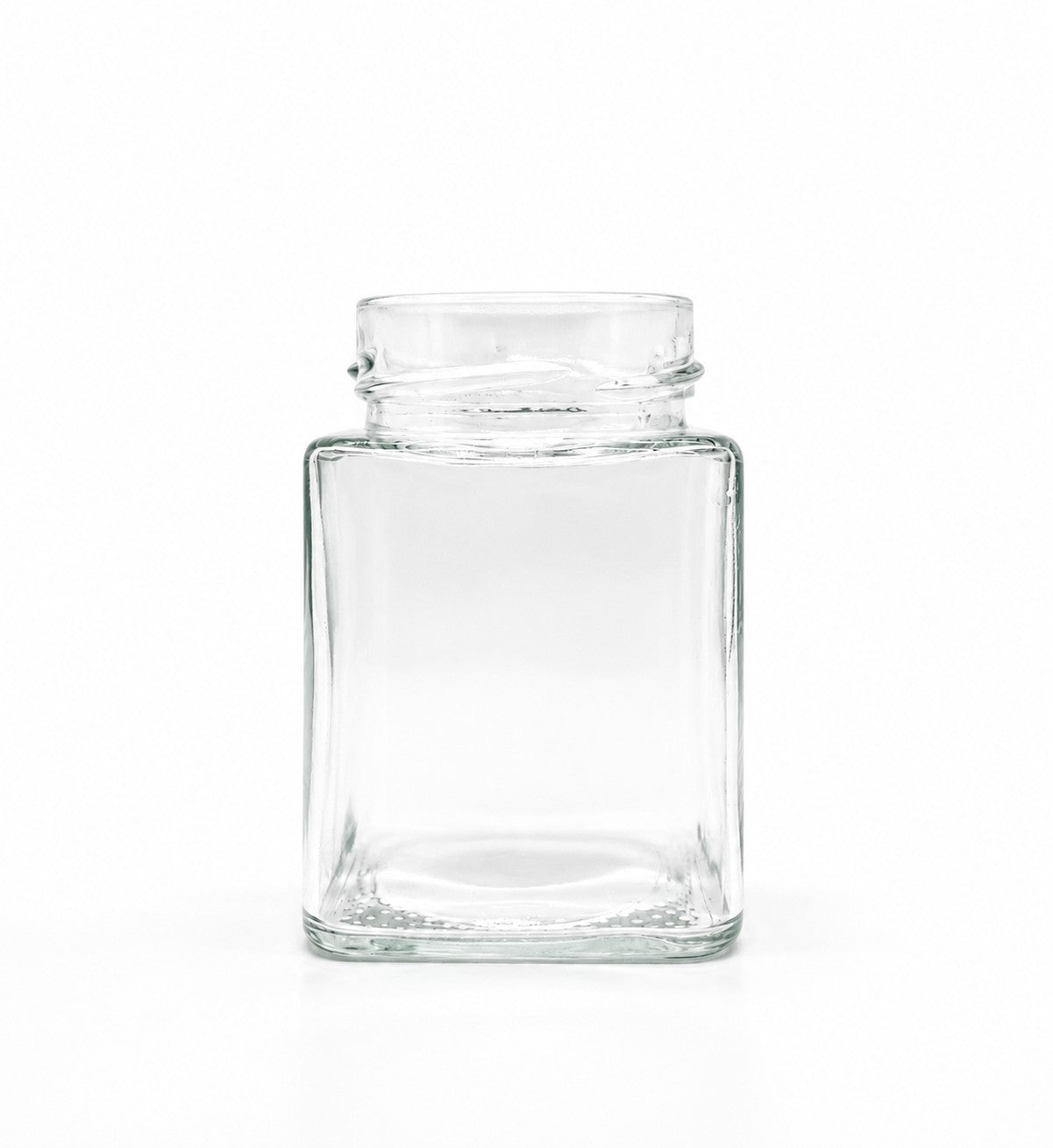 240mL. Clear Square Straight Cut Glass Jar