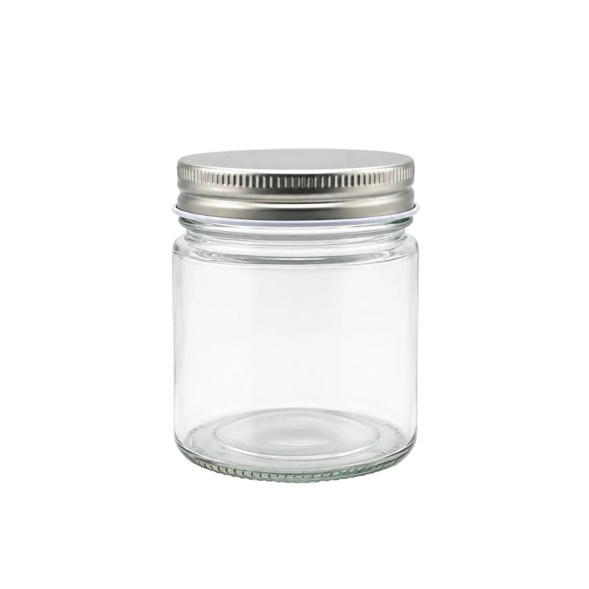 250 mL Straight Cut Glass Jar C.T. | Lid Included | Case of 12