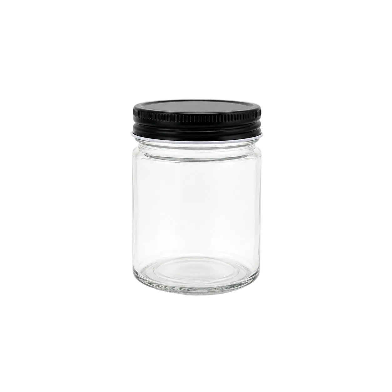 250 mL Straight Cut Glass Jar C.T. | Lid Included | Case of 12